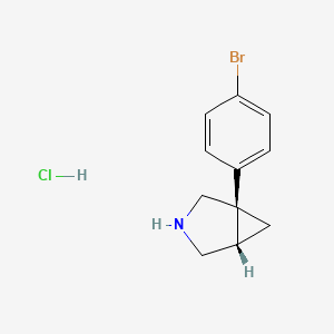 (1R,5S)-1-(4-bromophenyl)-3-azabicyclo[3.1.0]hexane hydrochloride chemical structure (CAS 2173391-51-8)