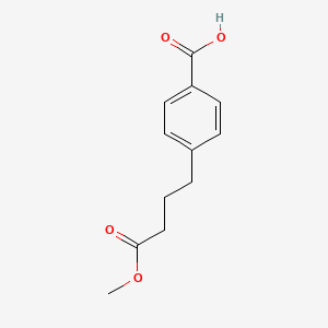 4-(4-Methoxy-4-oxobutyl)benzoic acid chemical structure (CAS 2173504-47-5)