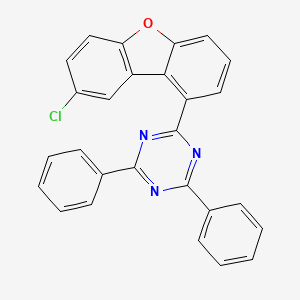 2-(8-Chlorodibenzo[b,d]furan-1-yl)-4,6-diphenyl-1,3,5-triazine chemical structure (CAS 2173554-85-1)
