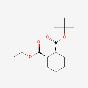 (1R,2S)-1-tert-Butyl 2-ethyl cyclohexane-1,2-dicarboxylate chemical structure (CAS 2173637-09-5)