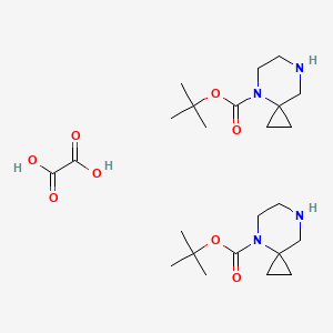 tert-Butyl 4,7-diazaspiro[2.5]octane-4-carboxylate hemioxalate chemical structure (CAS 2173992-48-6)