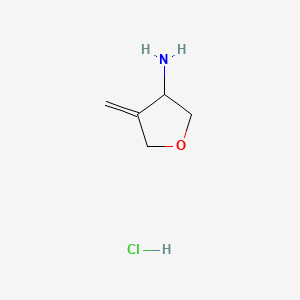 4-Methylenetetrahydrofuran-3-amine hydrochloride chemical structure (CAS 2173999-41-0)