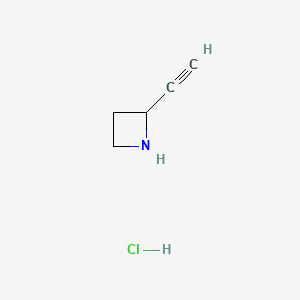 2-Ethynylazetidine hydrochloride chemical structure (CAS 2174001-44-4)