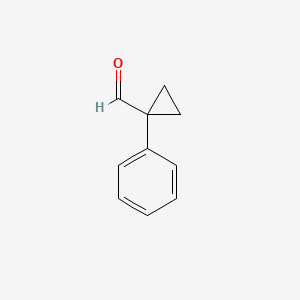 1-Phenylcyclopropanecarbaldehyde chemical structure (CAS 21744-88-7)