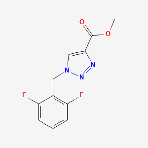 Methyl 1-(2,6-difluorobenzyl)-1H-1,2,3-triazole-4-carboxylate chemical structure (CAS 217448-86-7)