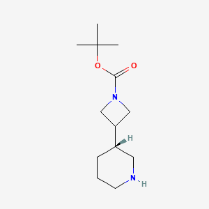 tert-Butyl (R)-3-(piperidin-3-yl)azetidine-1-carboxylate chemical structure (CAS 2174940-65-7)