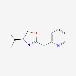 (S)-4-Isopropyl-2-(pyridin-2-ylmethyl)-4,5-dihydrooxazole chemical structure (CAS 217653-18-4)