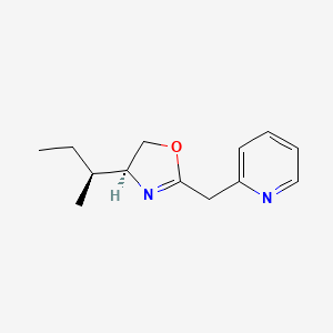 (S)-4-((S)-sec-Butyl)-2-(pyridin-2-ylmethyl)-4,5-dihydrooxazole chemical structure (CAS 217653-28-6)