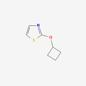 2-Cyclobutoxythiazole chemical structure (CAS 2177025-95-3)
