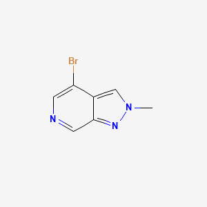 4-Bromo-2-methyl-2H-pyrazolo[3,4-c]pyridine chemical structure (CAS 2177257-61-1)