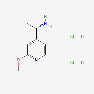 (S)-1-(2-Methoxypyridin-4-yl)ethanamine dihydrochloride chemical structure (CAS 2177257-68-8)