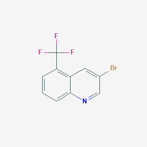 3-Bromo-5-(trifluoromethyl)quinoline chemical structure (CAS 2177257-71-3)
