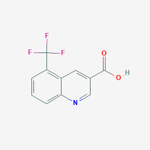 5-(Trifluoromethyl)quinoline-3-carboxylic acid chemical structure (CAS 2177258-20-5)