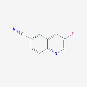 3-Fluoroquinoline-6-carbonitrile chemical structure (CAS 2177258-32-9)