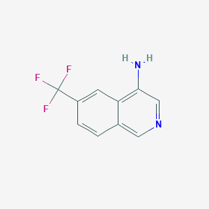 6-(Trifluoromethyl)isoquinolin-4-amine chemical structure (CAS 2177263-97-5)