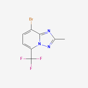 8-Bromo-2-methyl-5-(trifluoromethyl)-[1,2,4]triazolo[1,5-a]pyridine chemical structure (CAS 2177263-99-7)