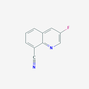 3-Fluoroquinoline-8-carbonitrile chemical structure (CAS 2177264-04-7)