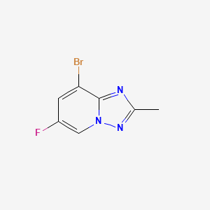 8-Bromo-6-fluoro-2-methyl-[1,2,4]triazolo[1,5-a]pyridine chemical structure (CAS 2177264-81-0)