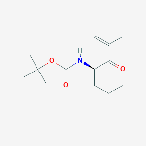 tert-Butyl (R)-(2,6-dimethyl-3-oxohept-1-en-4-yl)carbamate chemical structure (CAS 2177287-70-4)
