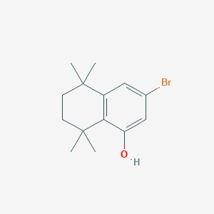 3-Bromo-5,5,8,8-tetramethyl-5,6,7,8-tetrahydronaphthalen-1-ol chemical structure (CAS 217818-93-4)