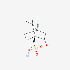 Sodium ((1S,4R)-7,7-dimethyl-2-oxobicyclo[2.2.1]heptan-1-yl)methanesulfonate chemical structure (CAS 21791-94-6)