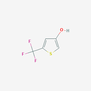4-Hydroxy-2-(trifluoromethyl)thiophene chemical structure (CAS 217959-45-0)