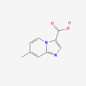 7-Methylimidazo[1,2-a]pyridine-3-carboxylic acid chemical structure (CAS 21801-80-9)