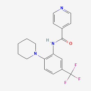 N-(2-(Piperidin-1-yl)-5-(trifluoromethyl)phenyl)isonicotinamide chemical structure (CAS 218156-96-8)