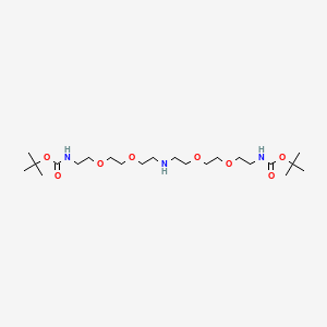 Di-tert-butyl (3,6,12,15-tetraoxa-9-azaheptadecane-1,17-diyl)dicarbamate chemical structure (CAS 2182601-69-8)