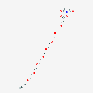 2,5-Dioxopyrrolidin-1-yl 4,7,10,13,16,19,22,25-octaoxaoctacos-27-yn-1-oate chemical structure (CAS 2182601-74-5)