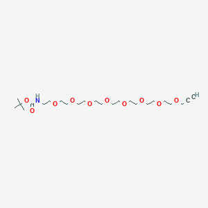 tert-Butyl (3,6,9,12,15,18,21,24-octaoxaheptacos-26-yn-1-yl)carbamate chemical structure (CAS 2183440-31-3)