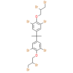 2,2-Bis[3,5-dibromo-4-(2,3-dibromopropoxy)phenyl]propane(Granular) chemical structure (CAS 21850-44-2)
