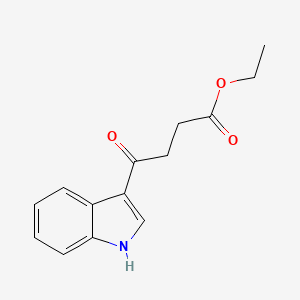 Ethyl 4-(1H-indol-3-yl)-4-oxobutanoate chemical structure (CAS 21859-98-3)
