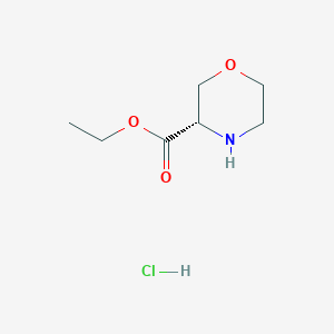 (S)-Ethyl morpholine-3-carboxylate hydrochloride chemical structure (CAS 218594-84-4)