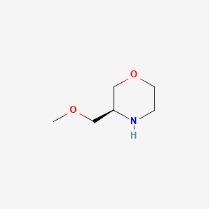 (S)-3-(Methoxymethyl)morpholine chemical structure (CAS 218595-25-6)
