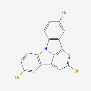 2,5,11-Tribromoindolo[3,2,1-jk]carbazole chemical structure (CAS 2187439-24-1)