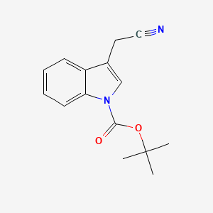 tert-Butyl 3-(cyanomethyl)-1H-indole-1-carboxylate chemical structure (CAS 218772-62-4)