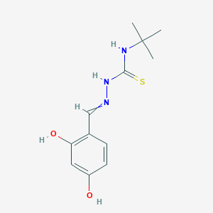 N-(tert-Butyl)-2-(2,4-dihydroxybenzylidene)hydrazine-1-carbothioamide chemical structure (CAS 218795-74-5)
