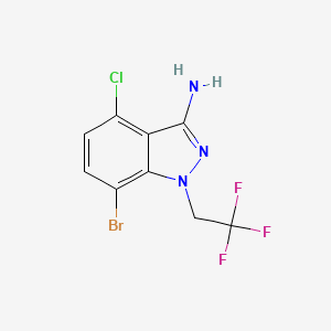7-Bromo-4-chloro-1-(2,2,2-trifluoroethyl)-1H-indazol-3-amine chemical structure (CAS 2189684-52-2)