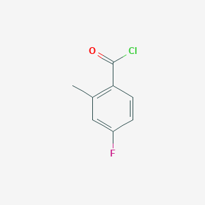 4-Fluoro-2-methylbenzoyl chloride chemical structure (CAS 21900-43-6)