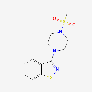 3-(4-(Methylsulfonyl)piperazin-1-yl)benzo[d]isothiazole chemical structure (CAS 2190680-18-1)