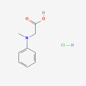 2-(Methyl(phenyl)amino)acetic acid hydrochloride chemical structure (CAS 21911-75-1)