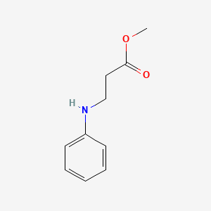 Methyl 3-(phenylamino)propanoate chemical structure (CAS 21911-84-2)