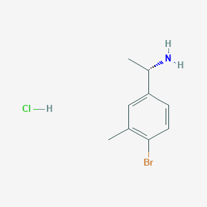(S)-1-(4-Bromo-3-methylphenyl)ethan-1-amine hydrochloride chemical structure (CAS 2193052-11-6)
