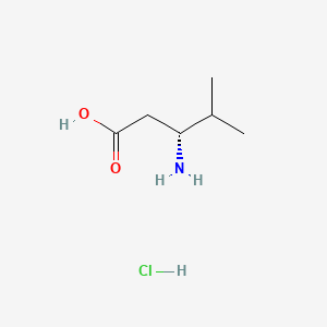 (R)-3-Amino-4-methylpentanoic acid hydrochloride chemical structure (CAS 219310-09-5)