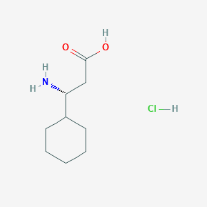 (3R)-3-Amino-3-cyclohexylpropanoic acid hydrochloride chemical structure (CAS 219310-11-9)