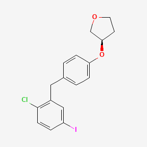 (R)-3-(4-(2-Chloro-5-iodobenzyl)phenoxy)tetrahydrofuran chemical structure (CAS 2194590-02-6)