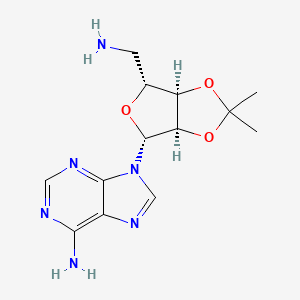 9-((3aR,4R,6R,6aR)-6-(Aminomethyl)-2,2-dimethyltetrahydrofuro[3,4-d][1,3]dioxol-4-yl)-9H-purin-6-amine chemical structure (CAS 21950-36-7)
