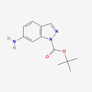 tert-Butyl 6-amino-1H-indazole-1-carboxylate chemical structure (CAS 219503-81-8)