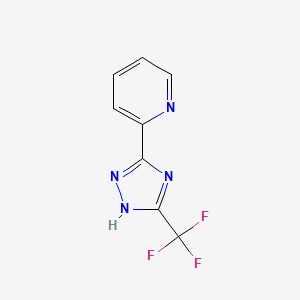 2-(5-(Trifluoromethyl)-1H-1,2,4-triazol-3-yl)pyridine chemical structure (CAS 219508-27-7)